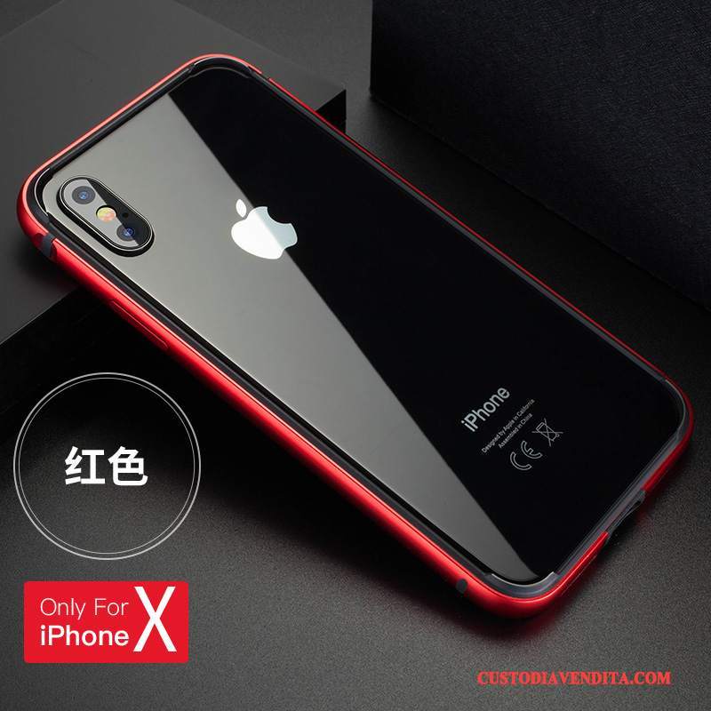 Custodia iPhone X Silicone Telefono Telaio, Cover iPhone X Protezione Nuovo Nero