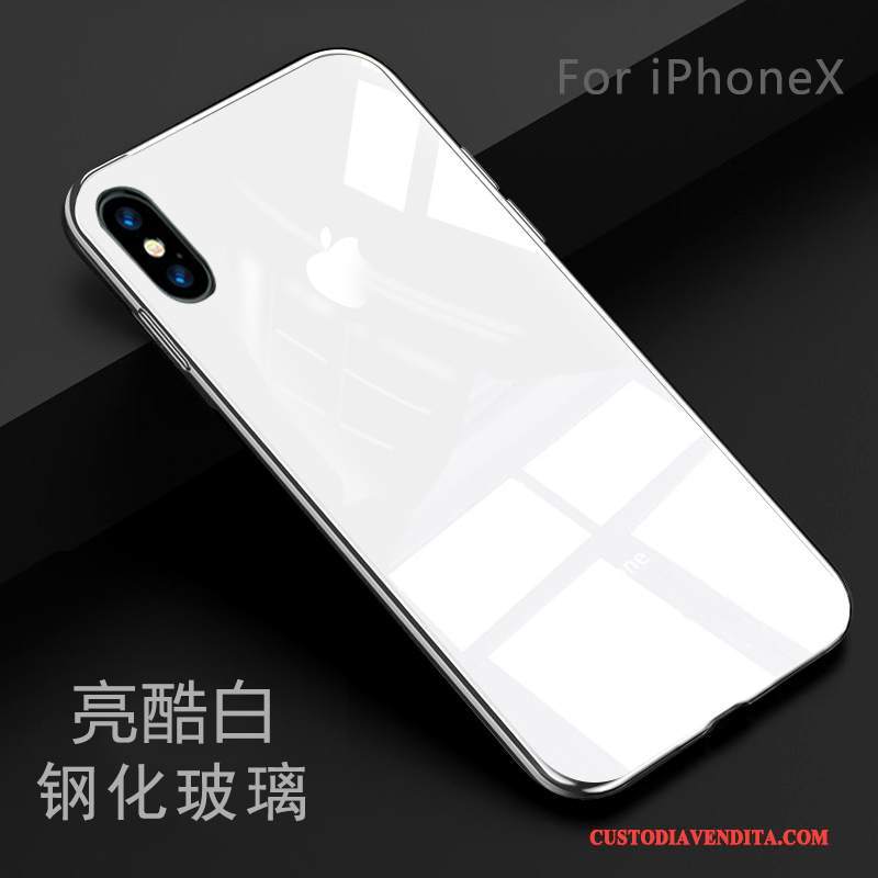 Custodia iPhone X Silicone Tendenzatelefono, Cover iPhone X Anti-caduta Nero