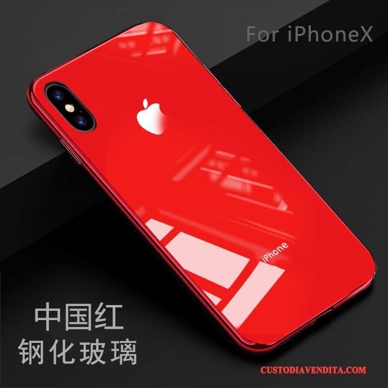 Custodia iPhone X Silicone Tendenzatelefono, Cover iPhone X Anti-caduta Nero