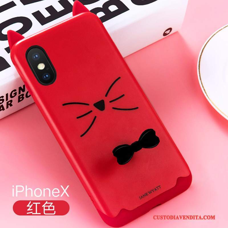 Custodia iPhone X Silicone Tutto Incluso Bello, Cover iPhone X Ringtelefono