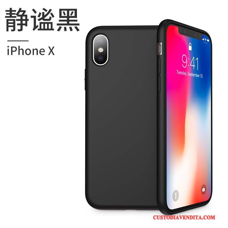 Custodia iPhone X Silicone Tutto Incluso Marchio Di Tendenza, Cover iPhone X Rosa Nuovo