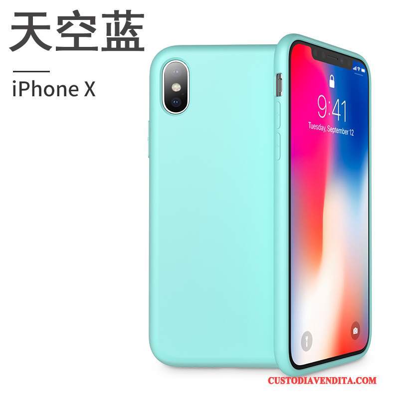 Custodia iPhone X Silicone Tutto Incluso Marchio Di Tendenza, Cover iPhone X Rosa Nuovo