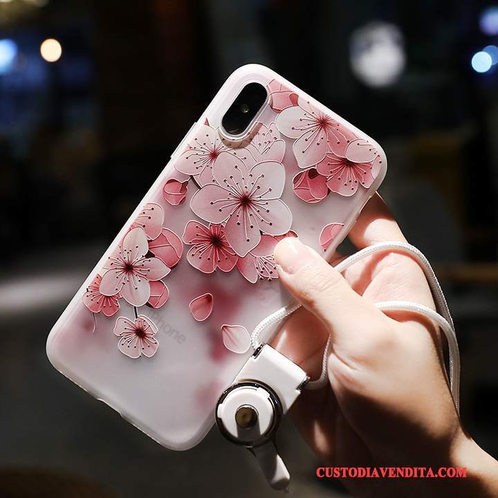 Custodia iPhone X Silicone Tutto Incluso Morbido, Cover iPhone X Colore Nuovo Ornamenti Appesi