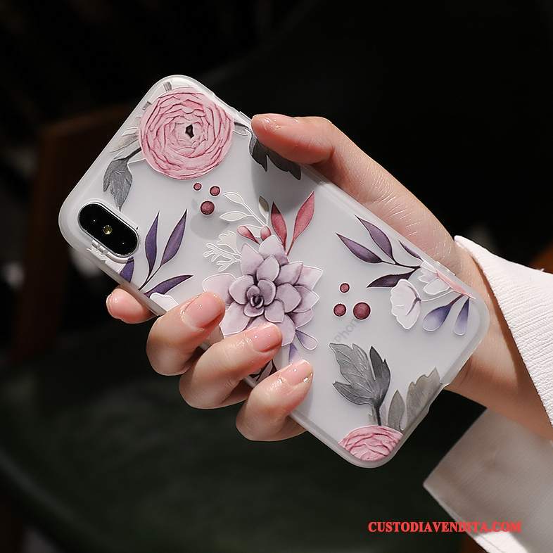 Custodia iPhone X Silicone Tutto Incluso Morbido, Cover iPhone X Colore Nuovo Ornamenti Appesi