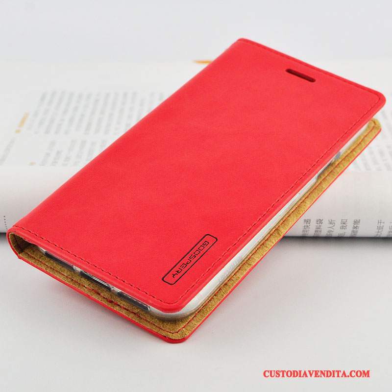 Custodia iPhone X Silicone Tutto Inclusotelefono, Cover iPhone X Pelle Rosso Morbido