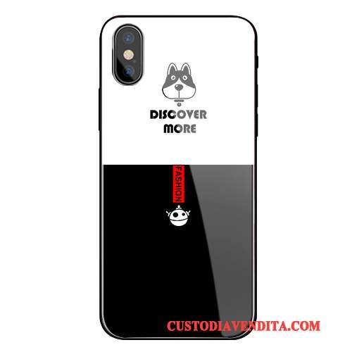 Custodia iPhone X Silicone Vetro Grigio, Cover iPhone X Protezione Telefono Morbido