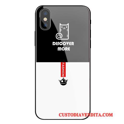 Custodia iPhone X Silicone Vetro Grigio, Cover iPhone X Protezione Telefono Morbido