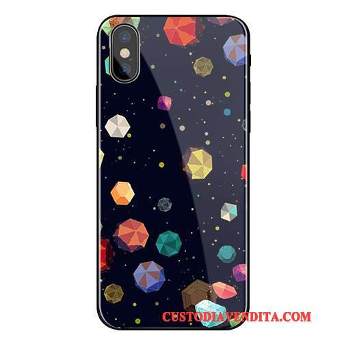 Custodia iPhone X Silicone Vetro Grigio, Cover iPhone X Protezione Telefono Morbido