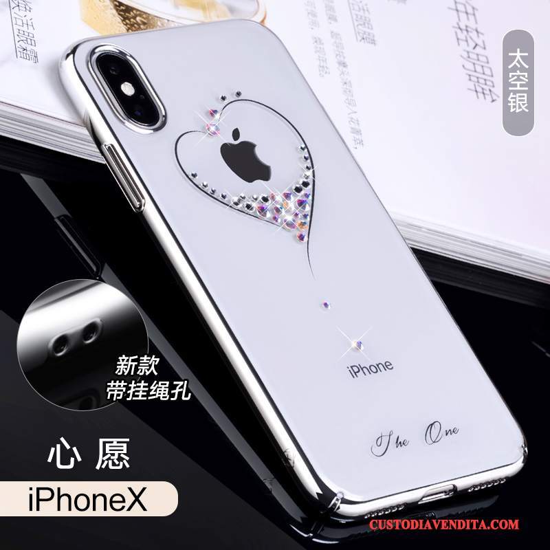 Custodia iPhone X Strass Tutto Inclusotelefono, Cover iPhone X Nuovo Lusso