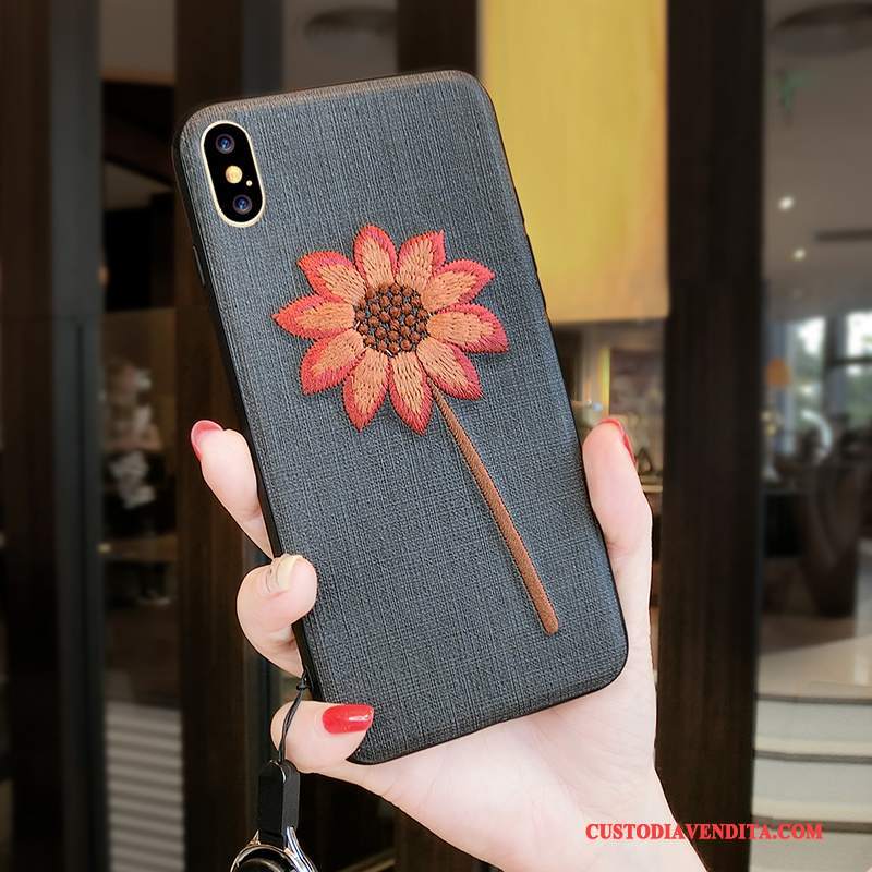 Custodia iPhone X Telefono Di Personalità, Cover iPhone X Anti-caduta Verde