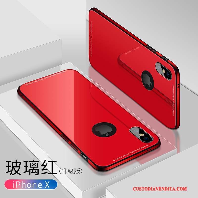 Custodia iPhone X Telefono Nuovo, Cover iPhone X Rosso Tutto Incluso