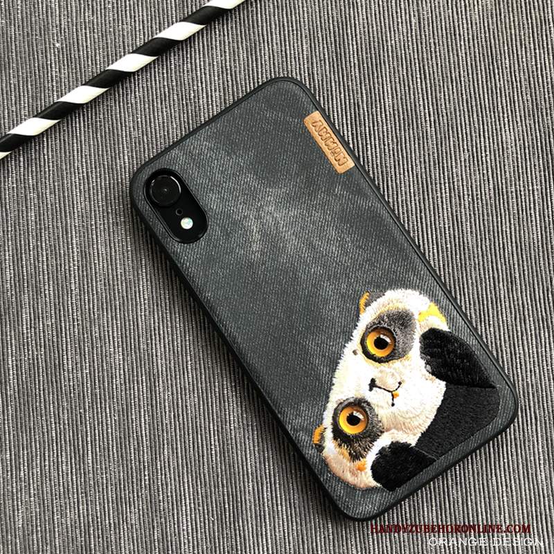 Custodia iPhone Xr Cartone Animato Cane Amanti, Cover iPhone Xr Orsotelefono