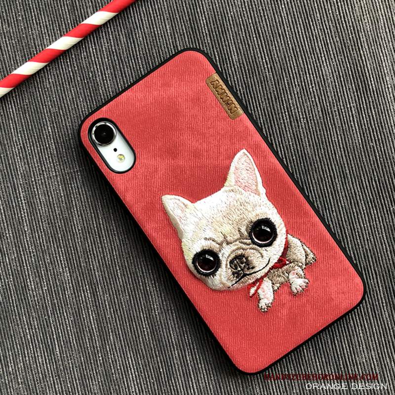 Custodia iPhone Xr Cartone Animato Cane Amanti, Cover iPhone Xr Orsotelefono