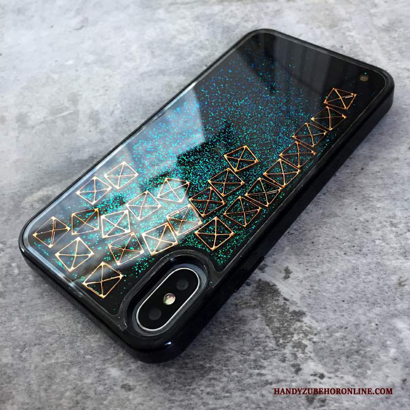 Custodia iPhone Xs Creativo Ornamenti Appesi Porpora, Cover iPhone Xs Protezione Morbido Amanti