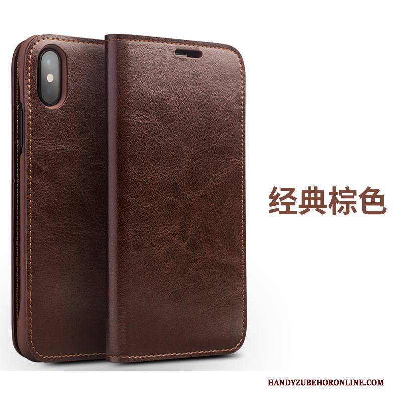 Custodia iPhone Xs Folio Nuovo Sottile, Cover iPhone Xs Pelle Tutto Incluso Affari