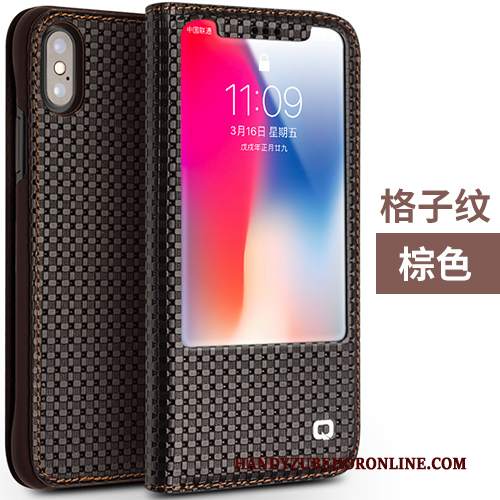 Custodia iPhone Xs Folio Nuovo Sottile, Cover iPhone Xs Pelle Tutto Incluso Affari