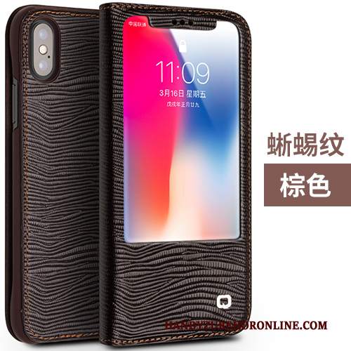 Custodia iPhone Xs Folio Nuovo Sottile, Cover iPhone Xs Pelle Tutto Incluso Affari