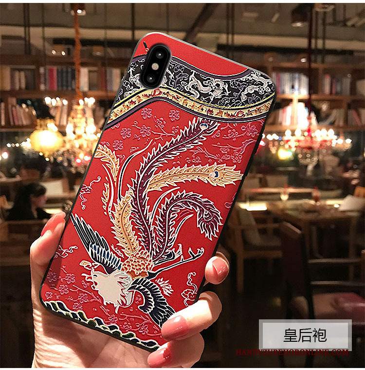 Custodia iPhone Xs Goffratura Blutelefono, Cover iPhone Xs Protezione