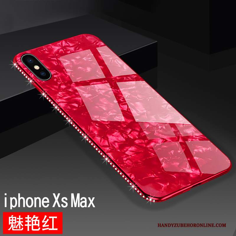 Custodia iPhone Xs Max Creativo Net Redtelefono, Cover iPhone Xs Max Silicone Marchio Di Tendenza Di Personalità