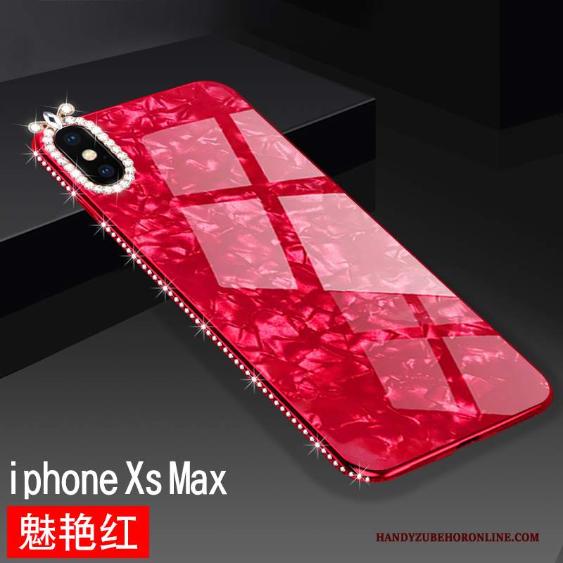 Custodia iPhone Xs Max Creativo Net Redtelefono, Cover iPhone Xs Max Silicone Marchio Di Tendenza Di Personalità