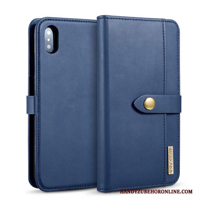 Custodia iPhone Xs Max Folio Carta Borse Carta, Cover iPhone Xs Max Pelle Telefono Nuovo