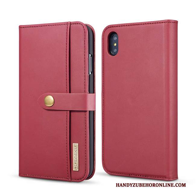 Custodia iPhone Xs Max Folio Carta Borse Carta, Cover iPhone Xs Max Pelle Telefono Nuovo