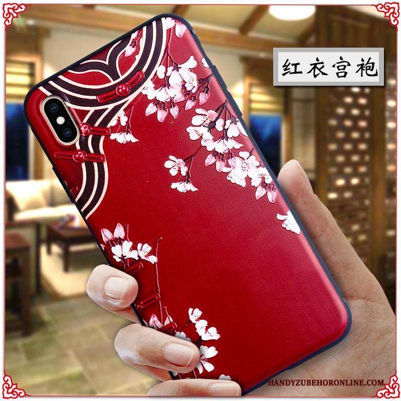 Custodia iPhone Xs Max Goffratura Di Personalità Tutto Incluso, Cover iPhone Xs Max Creativo Stile Cinese Anti-caduta