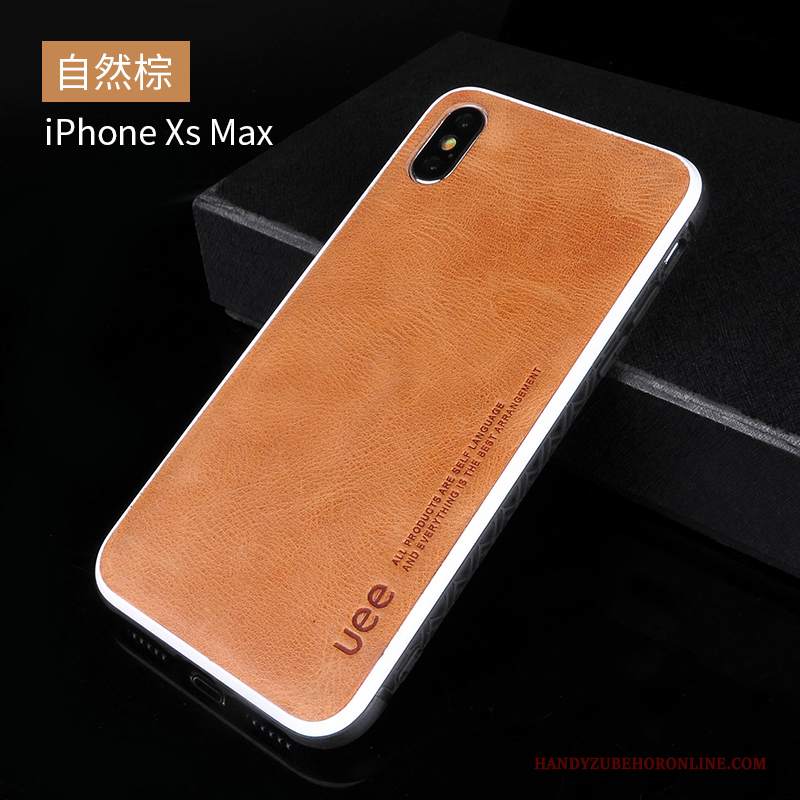 Custodia iPhone Xs Max Pelle Lusso Di Personalità, Cover iPhone Xs Max Creativo Naturalmente Tutto Incluso