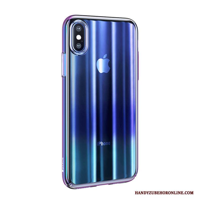 Custodia iPhone Xs Max Protezione Telefono Blu, Cover iPhone Xs Max Gradiente Anti-caduta