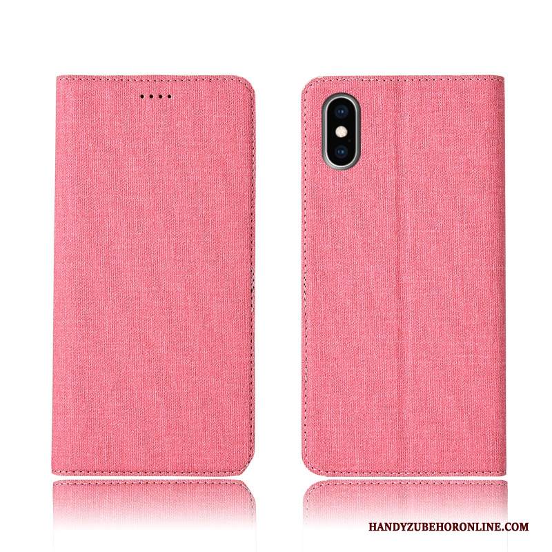 Custodia iPhone Xs Max Protezione Tutto Incluso Cotone E Lino, Cover iPhone Xs Max Silicone Di Personalità Marchio Di Tendenza