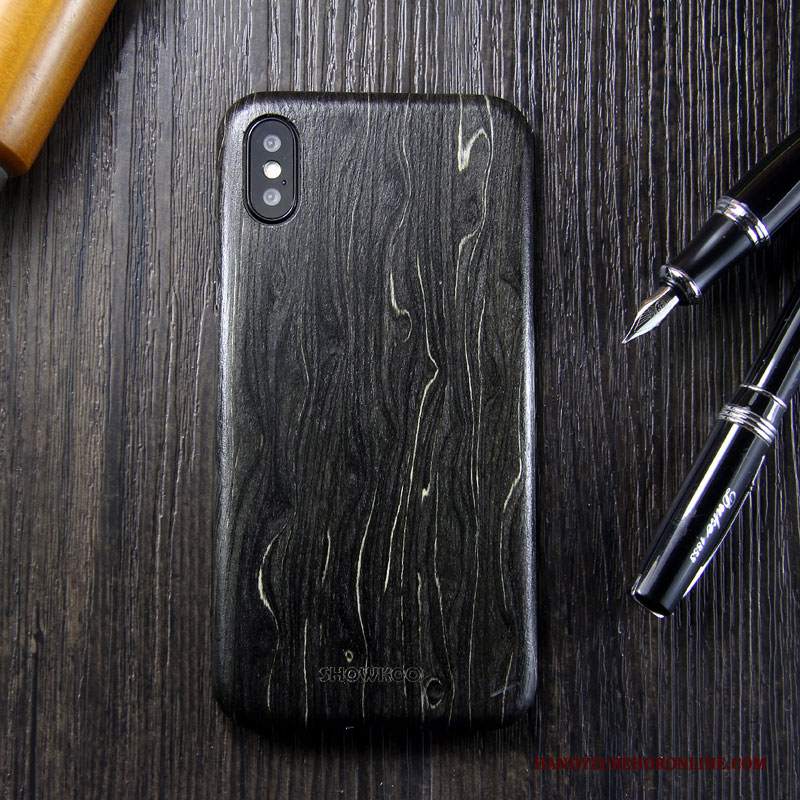 Custodia iPhone Xs Max Protezione Tutto Incluso Marchio Di Tendenza, Cover iPhone Xs Max Legno Massello Legno Nuovo