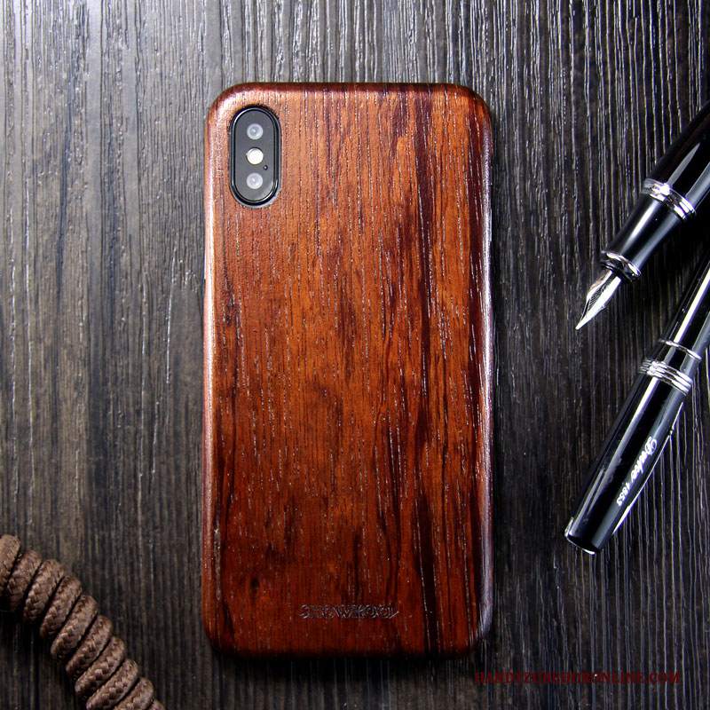 Custodia iPhone Xs Max Protezione Tutto Incluso Marchio Di Tendenza, Cover iPhone Xs Max Legno Massello Legno Nuovo