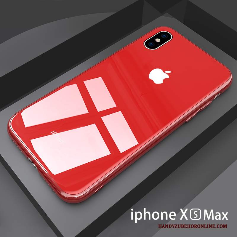 Custodia iPhone Xs Max Protezione Vetro Specchio, Cover iPhone Xs Max Biancotelefono