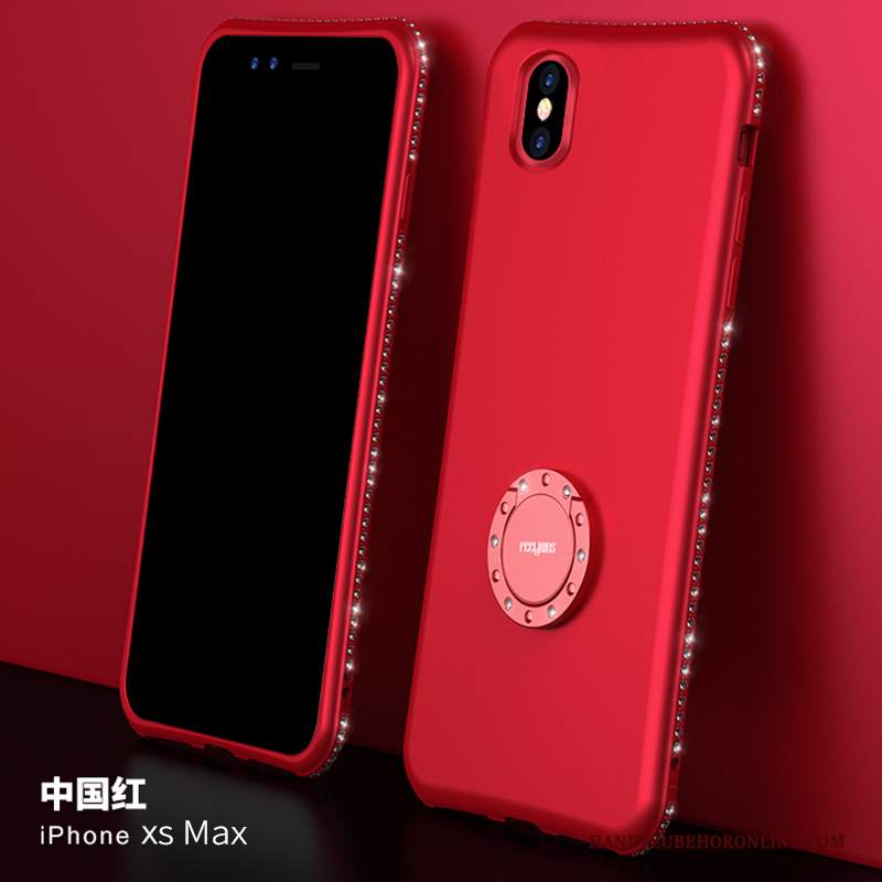 Custodia iPhone Xs Max Strass Trasparente Anti-caduta, Cover iPhone Xs Max Silicone Marchio Di Tendenza Supporto