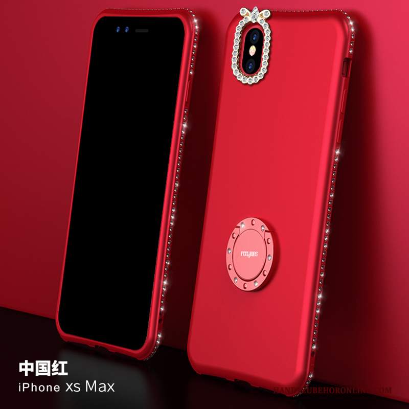 Custodia iPhone Xs Max Strass Trasparente Anti-caduta, Cover iPhone Xs Max Silicone Marchio Di Tendenza Supporto