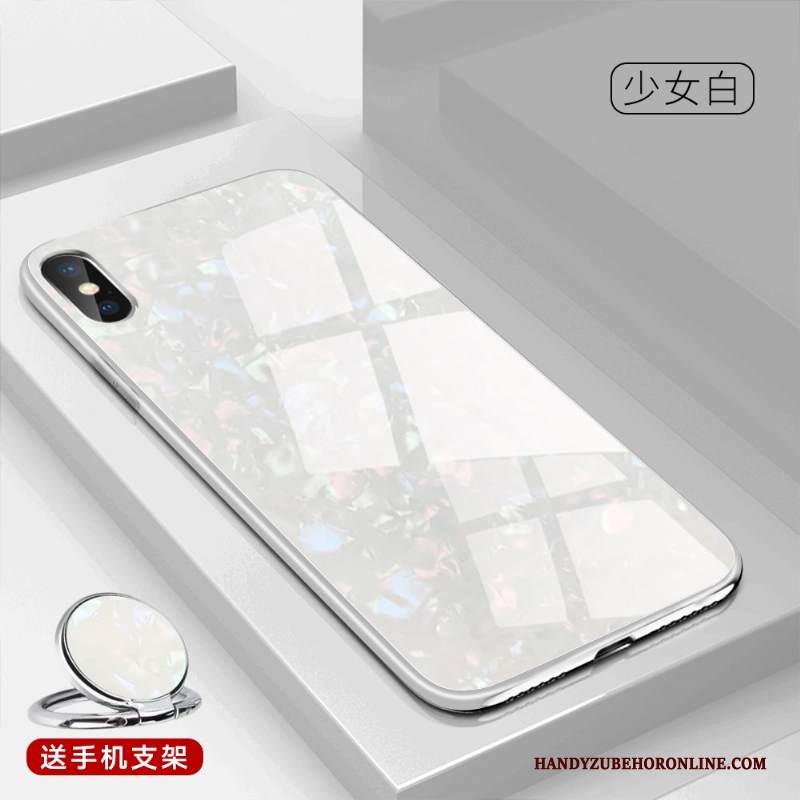 Custodia iPhone Xs Max Tutto Incluso Marchio Di Tendenza, Cover iPhone Xs Max Rosso Vetro