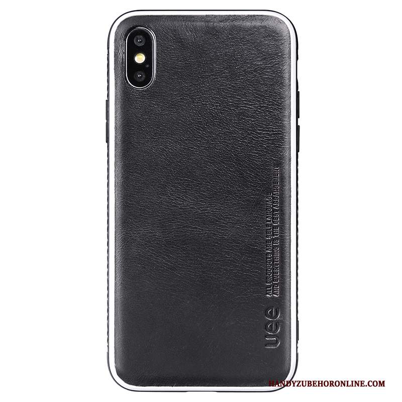 Custodia iPhone Xs Pelle Di Personalità Nuovo, Cover iPhone Xs Creativo Telefono Rosso