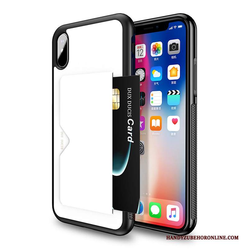 Custodia iPhone Xs Pelle Documentazione Borse, Cover iPhone Xs Protezione Carta Anti-caduta