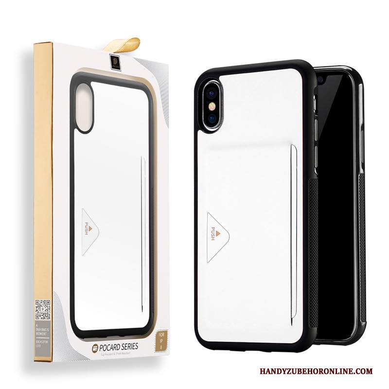 Custodia iPhone Xs Pelle Documentazione Borse, Cover iPhone Xs Protezione Carta Anti-caduta