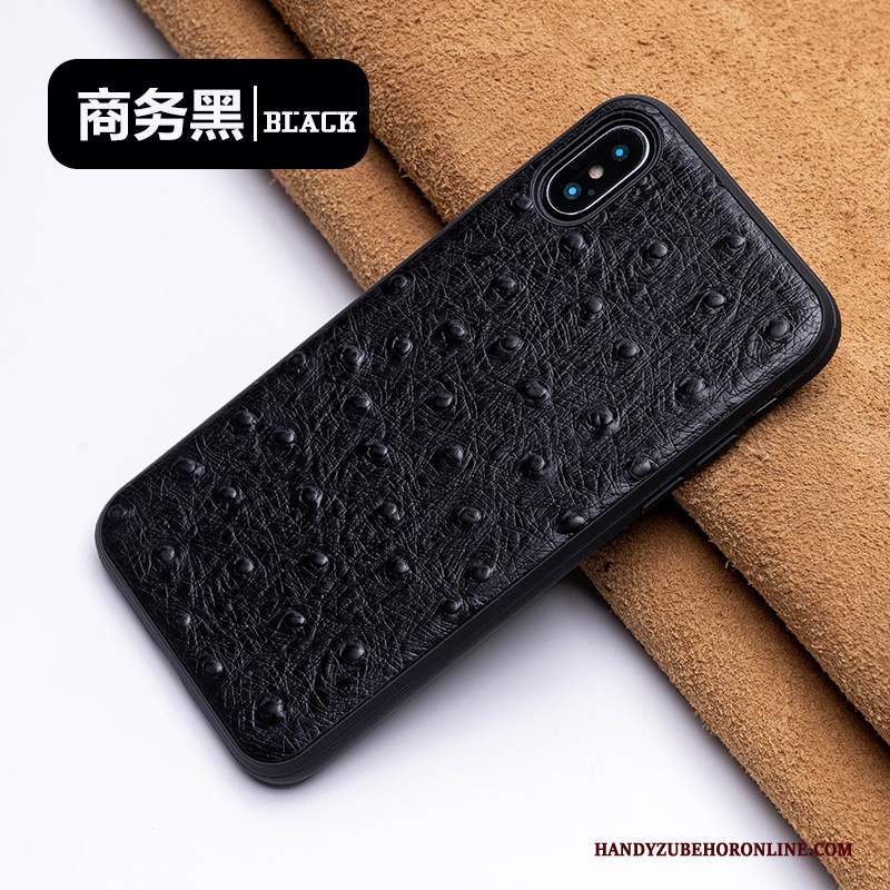 Custodia iPhone Xs Pelle Personalizza Anti-caduta, Cover iPhone Xs Protezione Marchio Di Tendenza Qualità