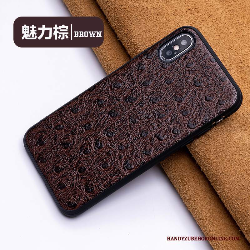 Custodia iPhone Xs Pelle Personalizza Anti-caduta, Cover iPhone Xs Protezione Marchio Di Tendenza Qualità