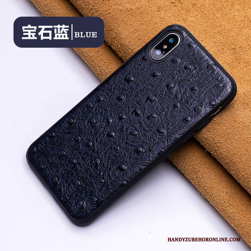 Custodia iPhone Xs Pelle Personalizza Anti-caduta, Cover iPhone Xs Protezione Marchio Di Tendenza Qualità