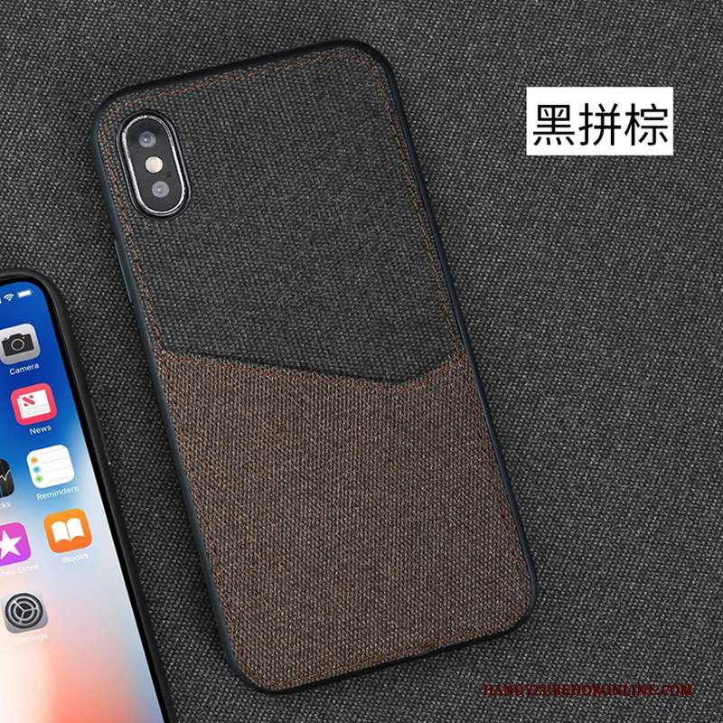 Custodia iPhone Xs Protezione Magnetico Auto, Cover iPhone Xs Marchio Di Tendenza Rosso