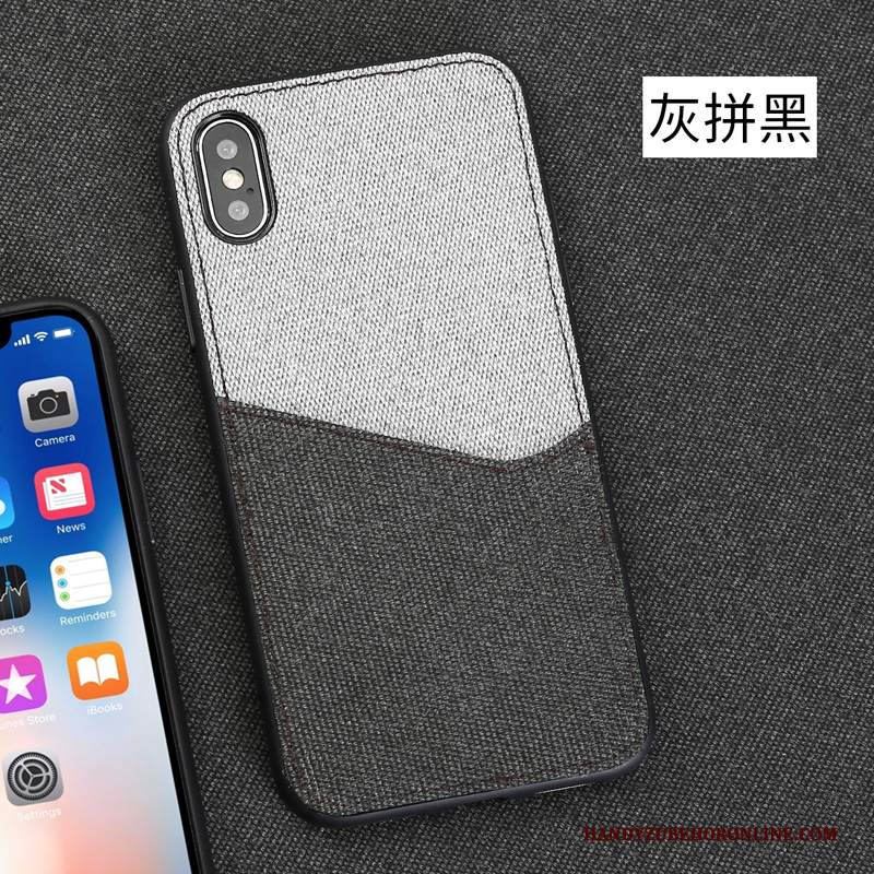 Custodia iPhone Xs Protezione Magnetico Auto, Cover iPhone Xs Marchio Di Tendenza Rosso