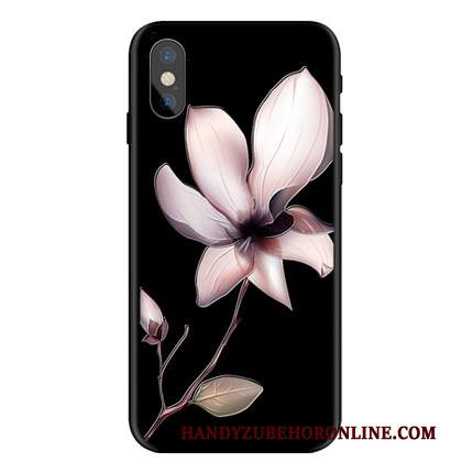 Custodia iPhone Xs Silicone Marchio Di Tendenza Morbido, Cover iPhone Xs Stile Cinese Sottili