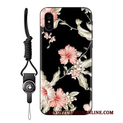 Custodia iPhone Xs Silicone Marchio Di Tendenza Morbido, Cover iPhone Xs Stile Cinese Sottili