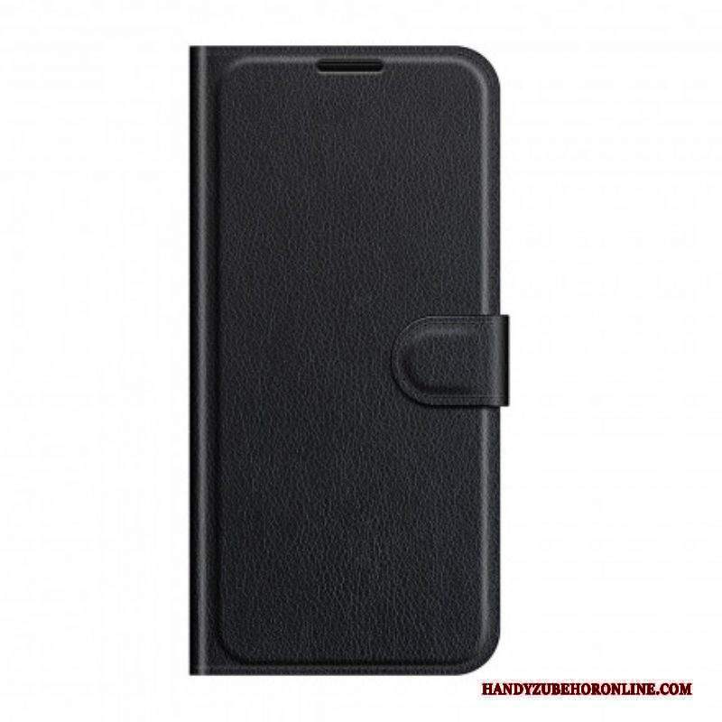 Custodia in pelle Huawei P50 Pro Stile Classico In Pelle Litchi