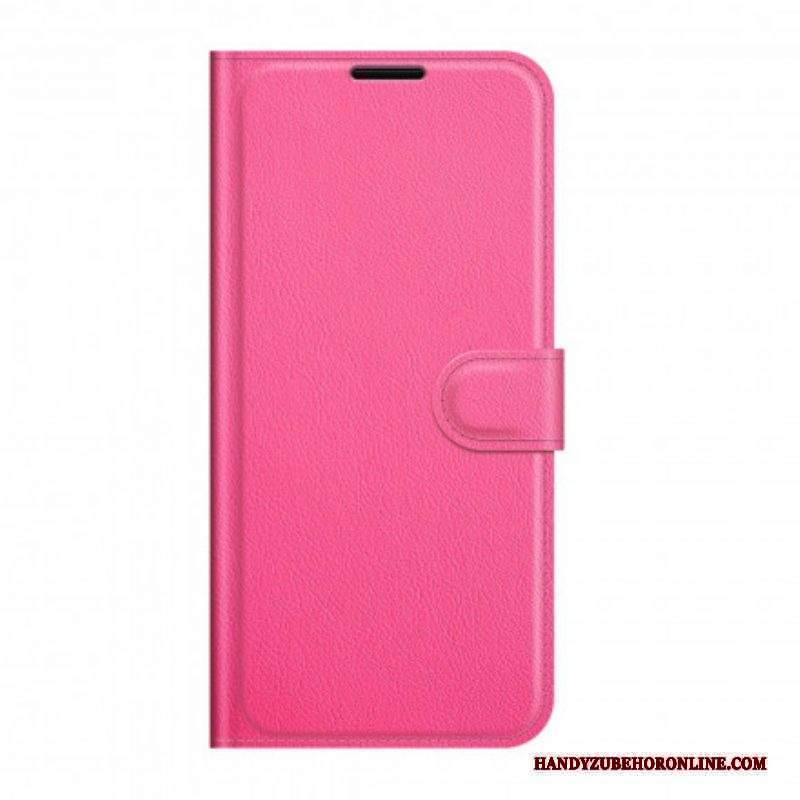 Custodia in pelle Huawei P50 Pro Stile Classico In Pelle Litchi