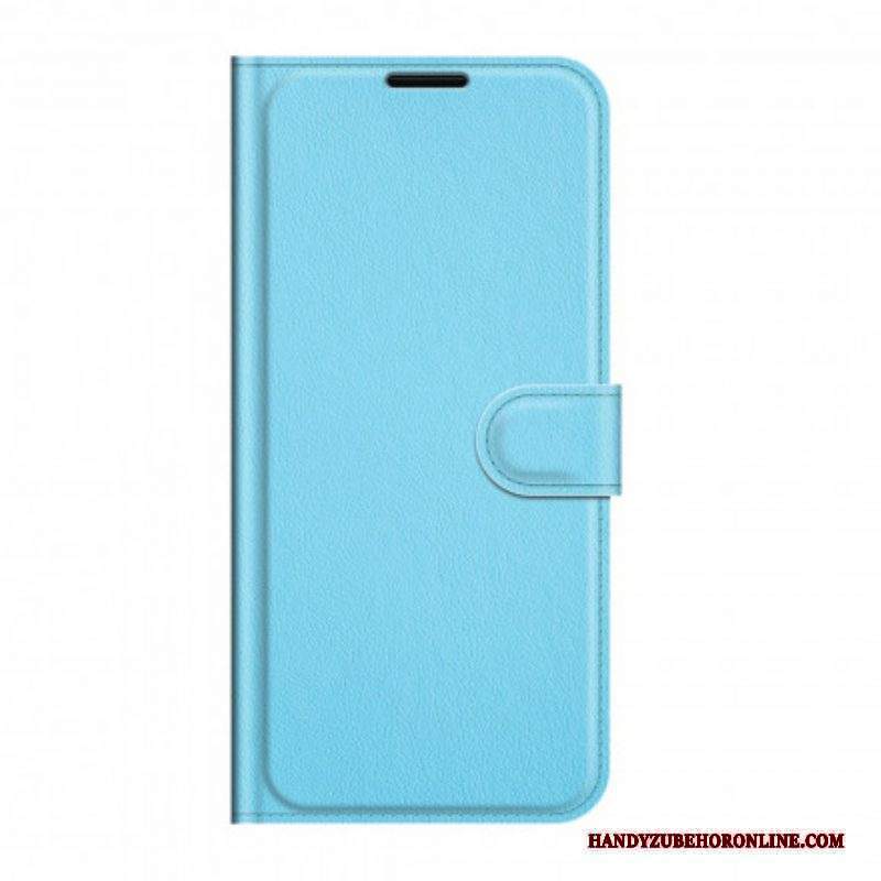 Custodia in pelle Huawei P50 Pro Stile Classico In Pelle Litchi