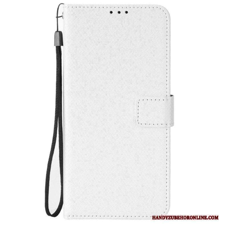 Custodia in pelle Huawei P60 Pro Elegante Ecopelle Con Cinturino